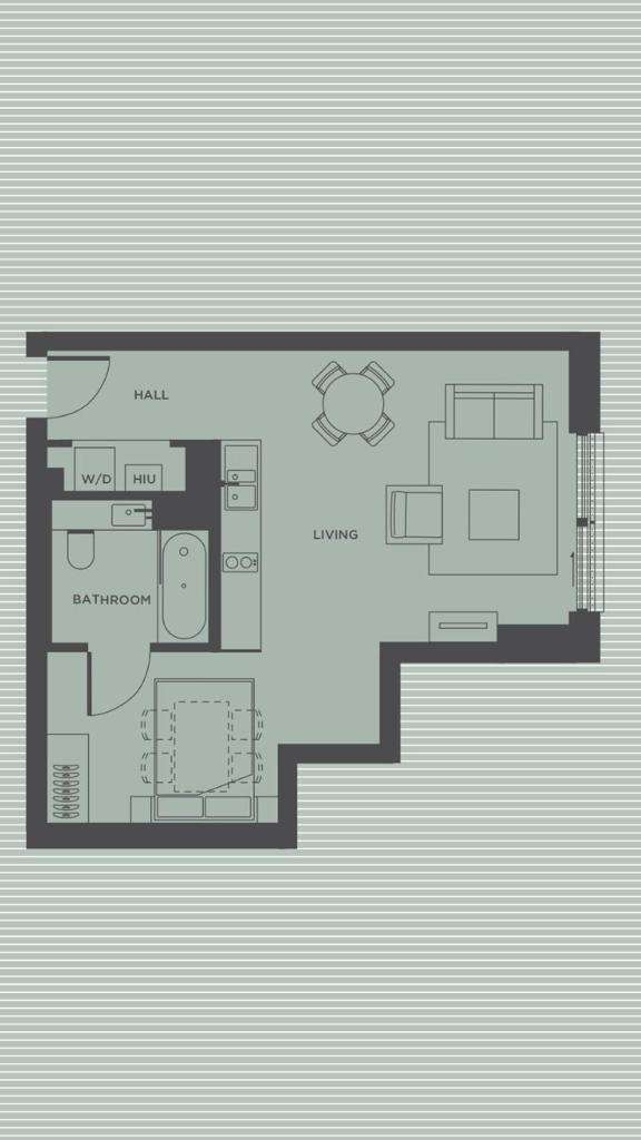 Studio flat to rent - floorplan