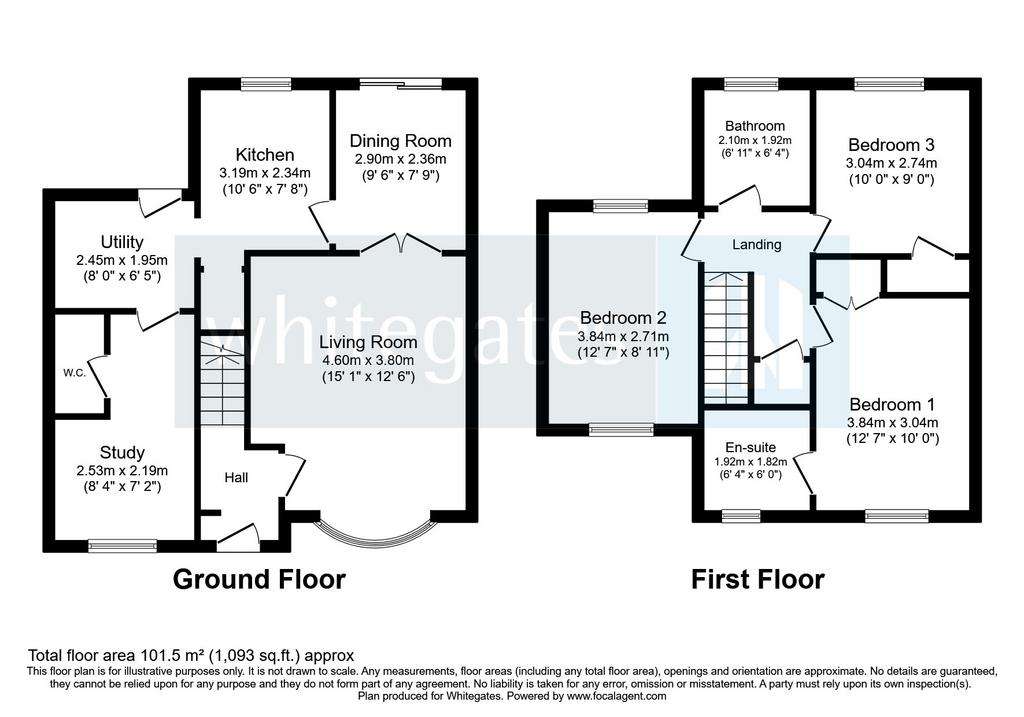 3 bedroom detached house for sale - floorplan