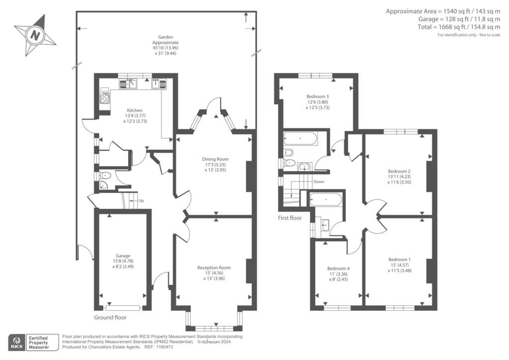 4 bedroom semi-detached house for sale - floorplan