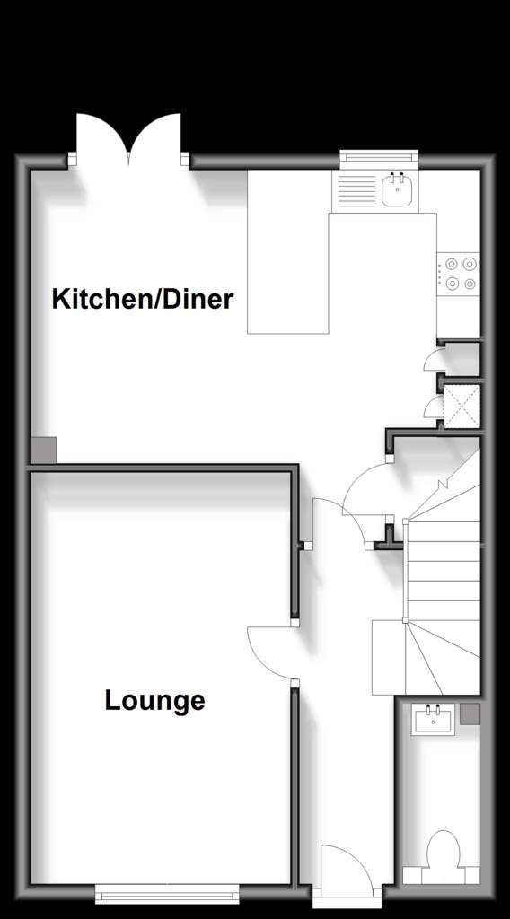 3 bedroom semi-detached house for sale - floorplan