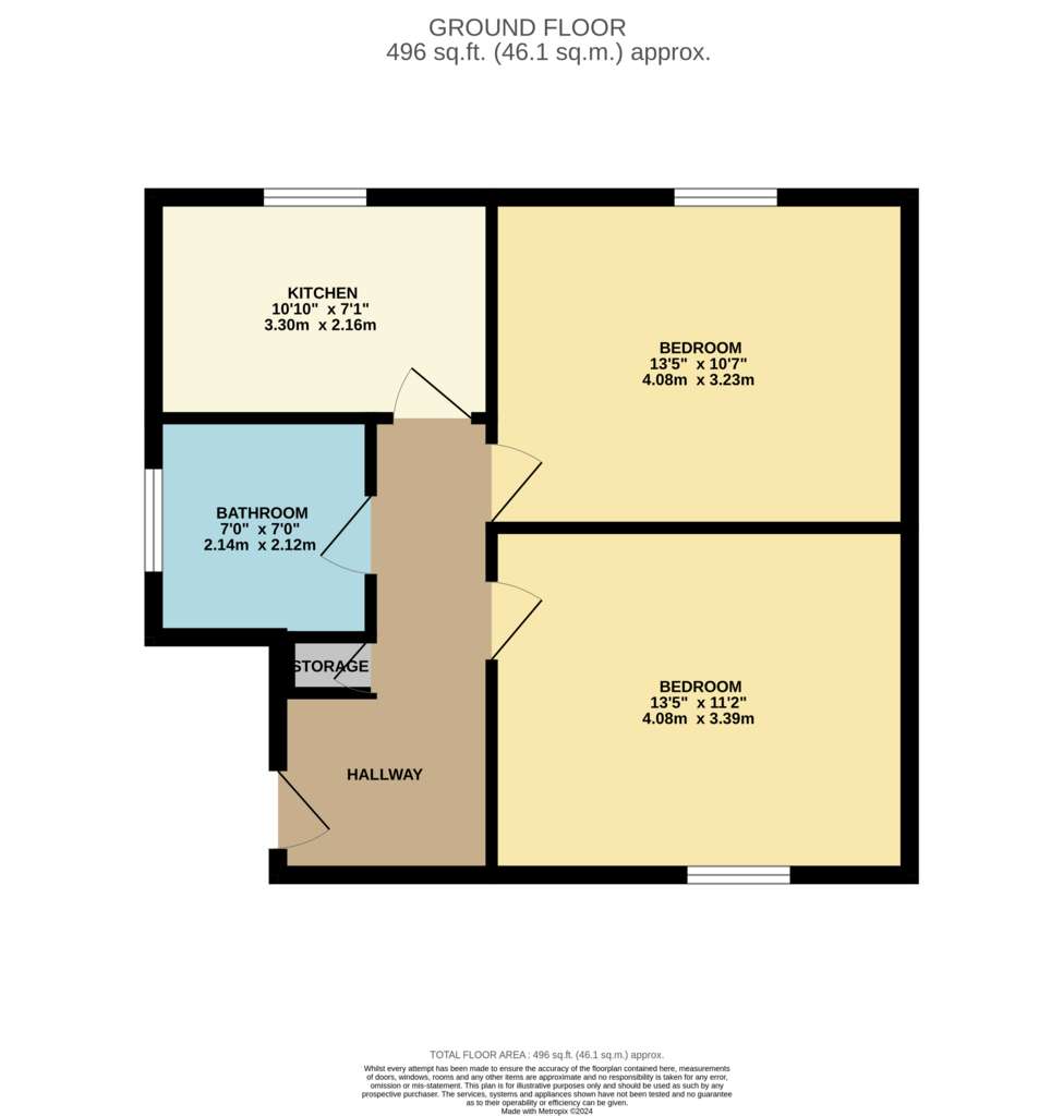 1 bedroom flat for sale - floorplan