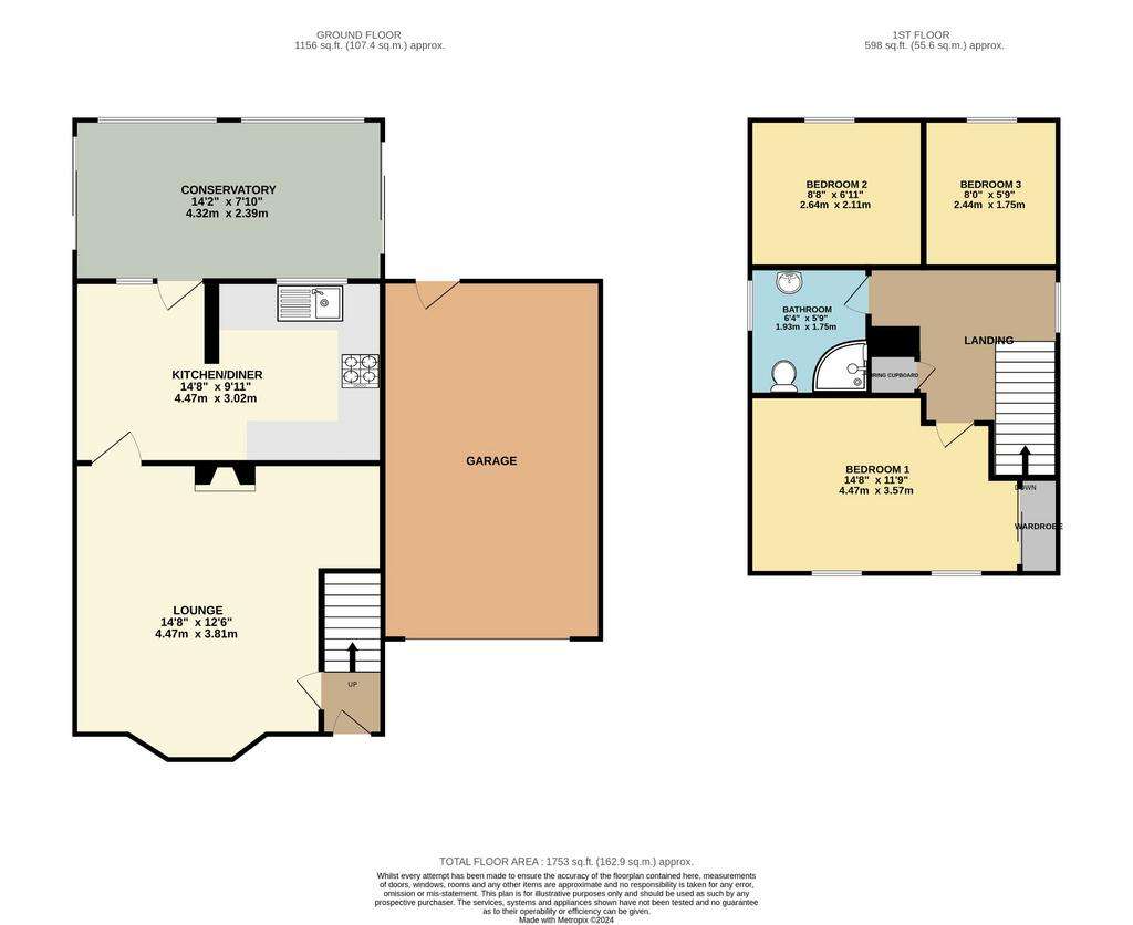 3 bedroom detached house for sale - floorplan