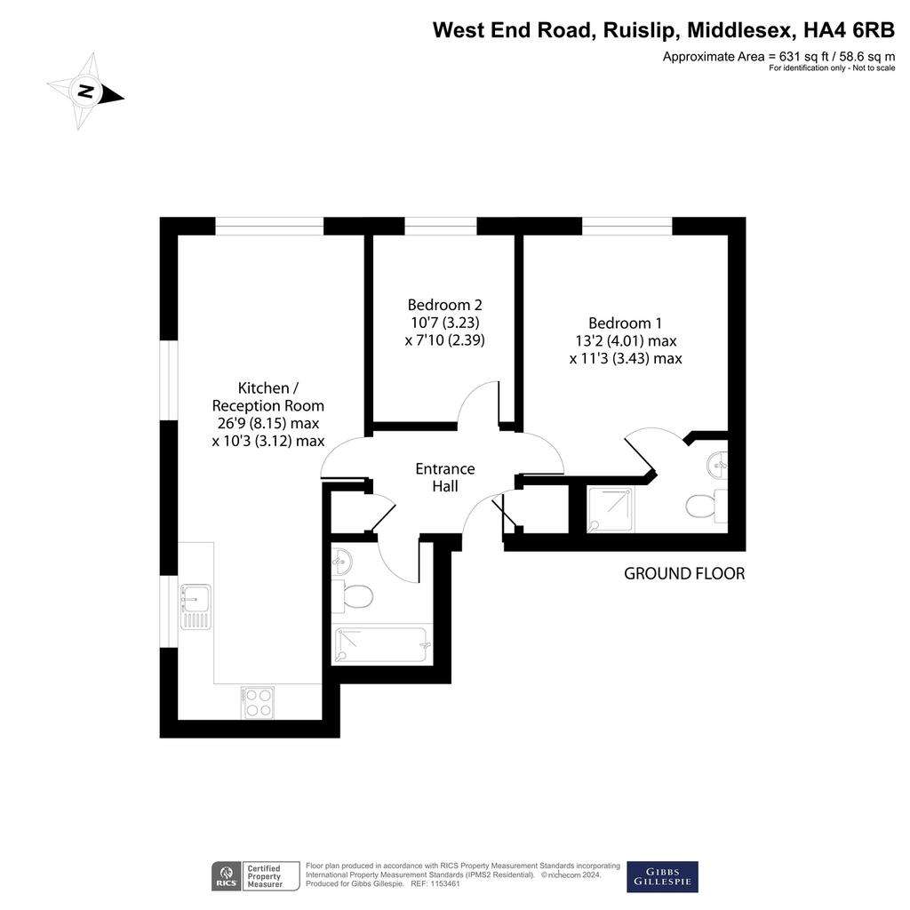 2 bedroom flat for sale - floorplan