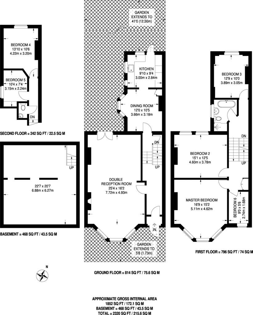 6 bedroom house to rent - floorplan