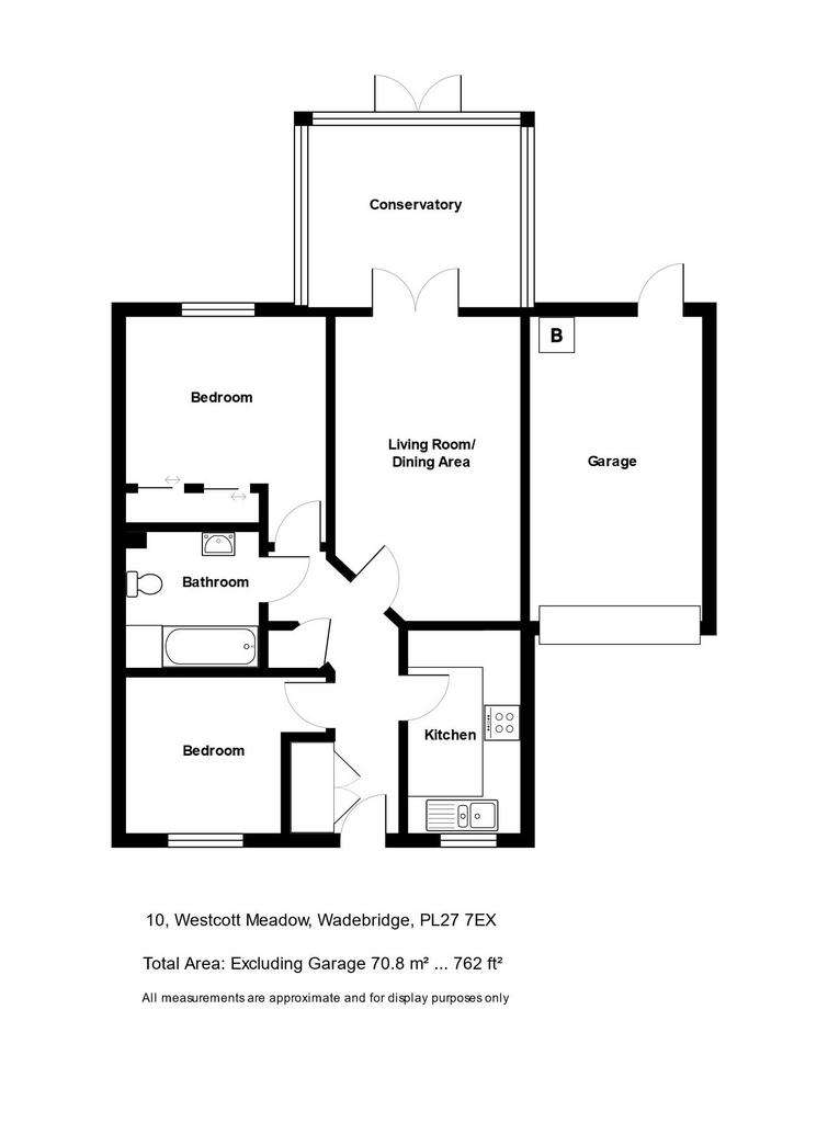 2 bedroom semi-detached bungalow for sale - floorplan