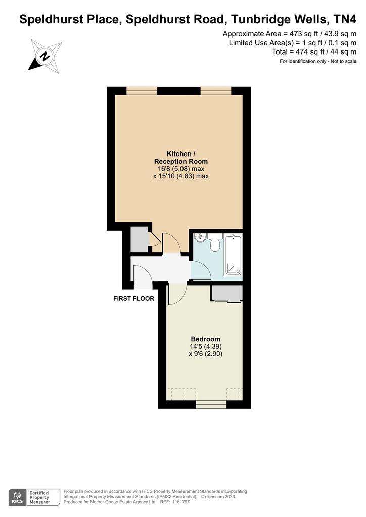 1 bedroom flat for sale - floorplan