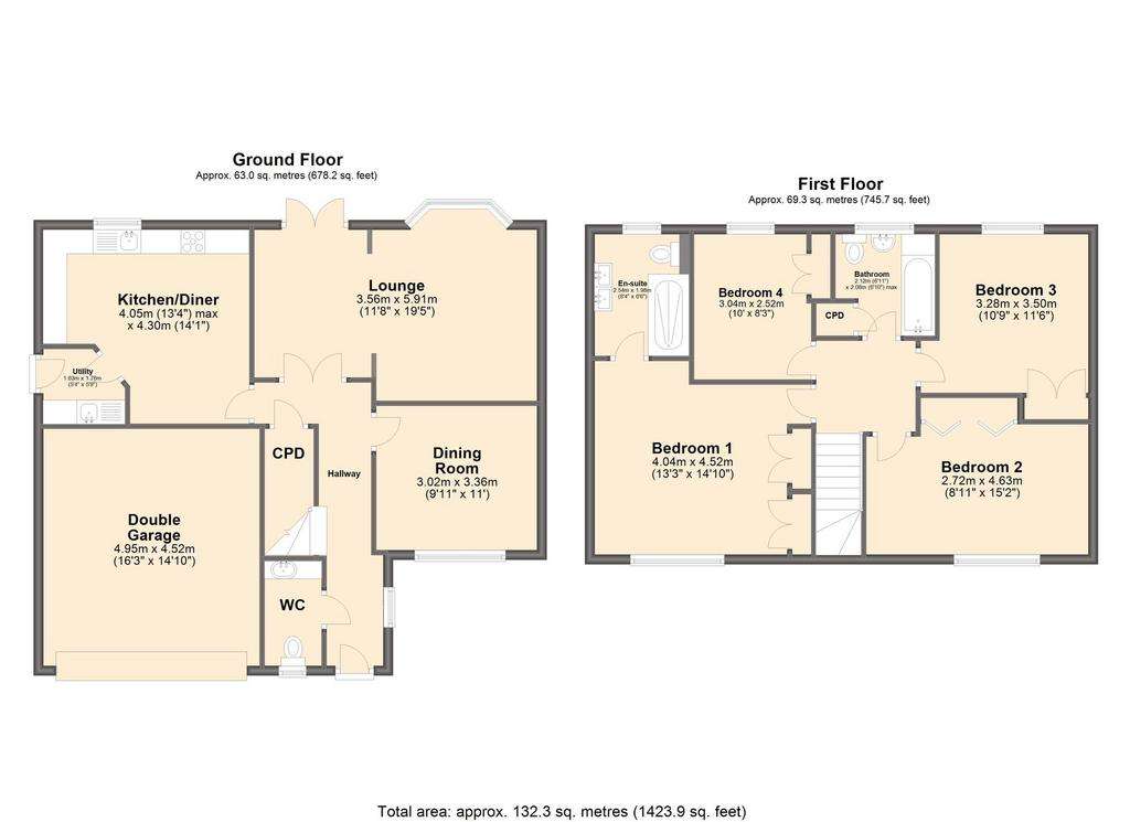 4 bedroom detached house for sale - floorplan