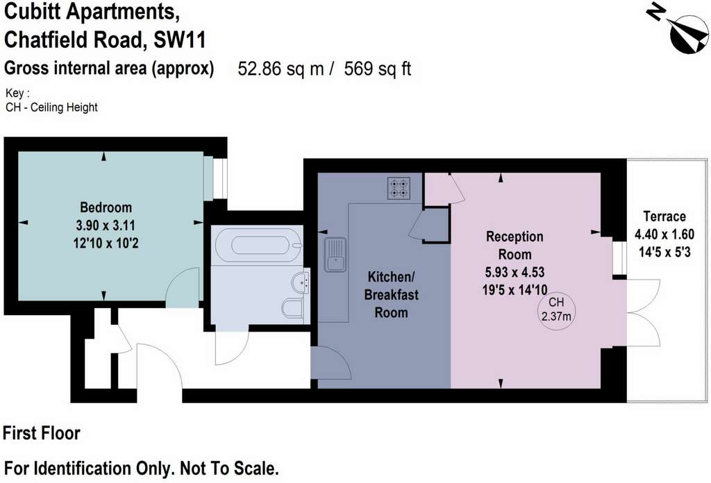 1 bedroom flat for sale - floorplan