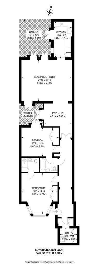 2 bedroom flat to rent - floorplan