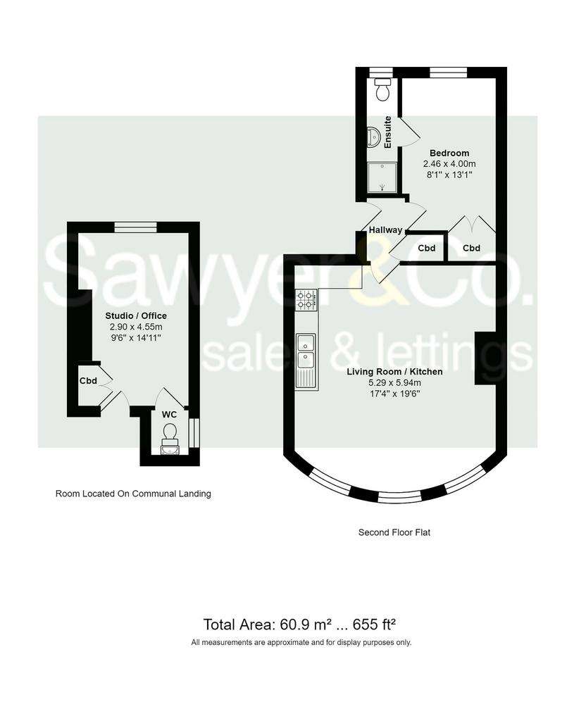 1 bedroom flat for sale - floorplan