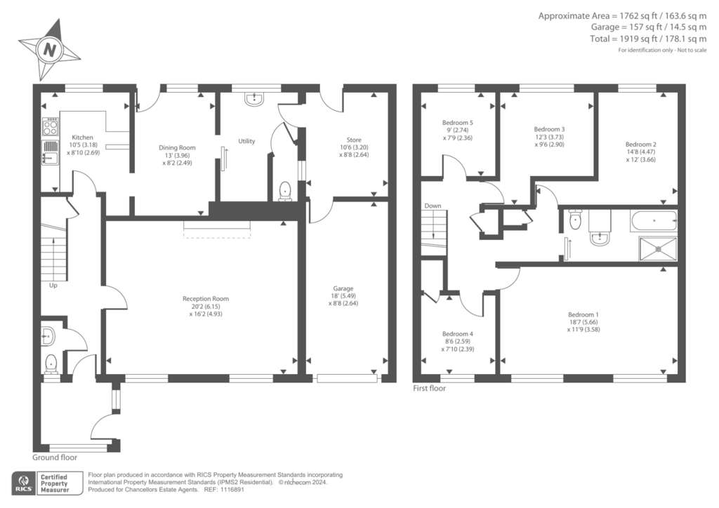 5 bedroom semi-detached house for sale - floorplan