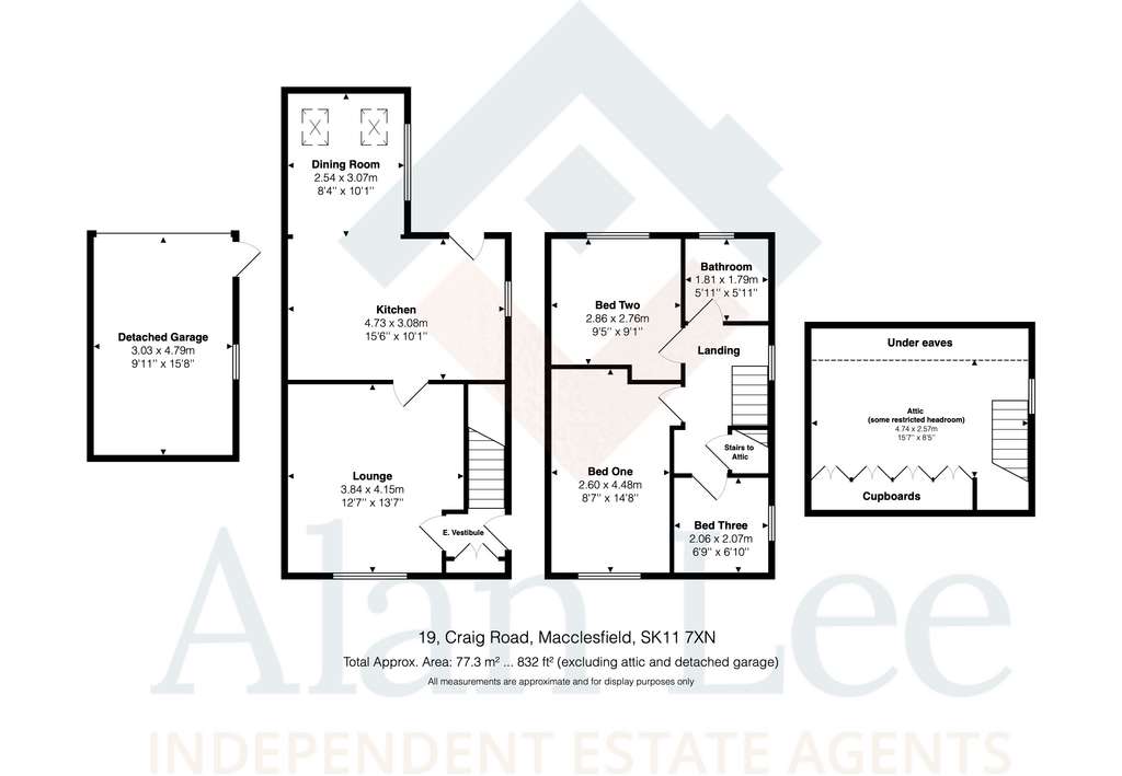 3 bedroom semi-detached house for sale - floorplan