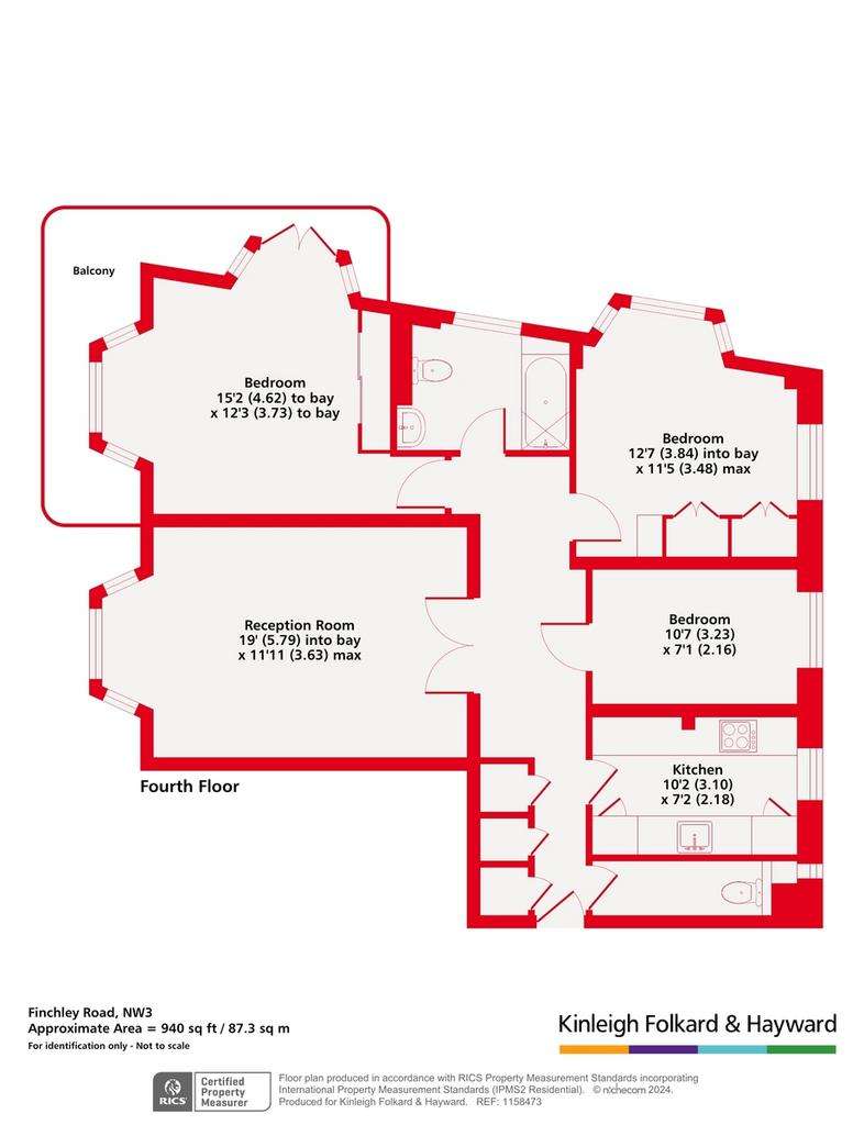 3 bedroom flat for sale - floorplan