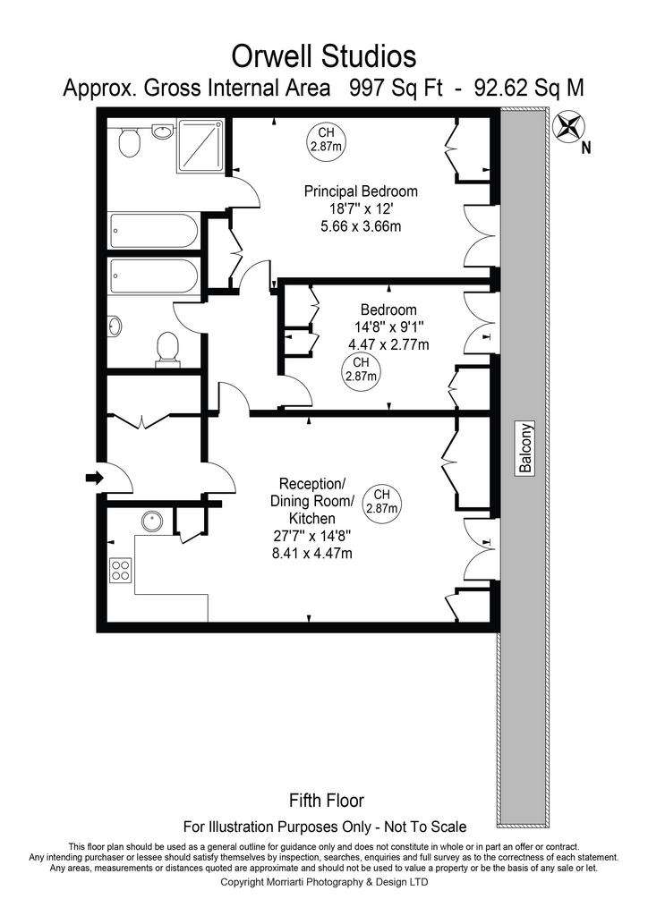 2 bedroom penthouse apartment to rent - floorplan