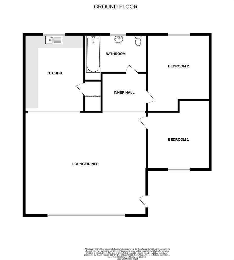 2 bedroom park home for sale - floorplan