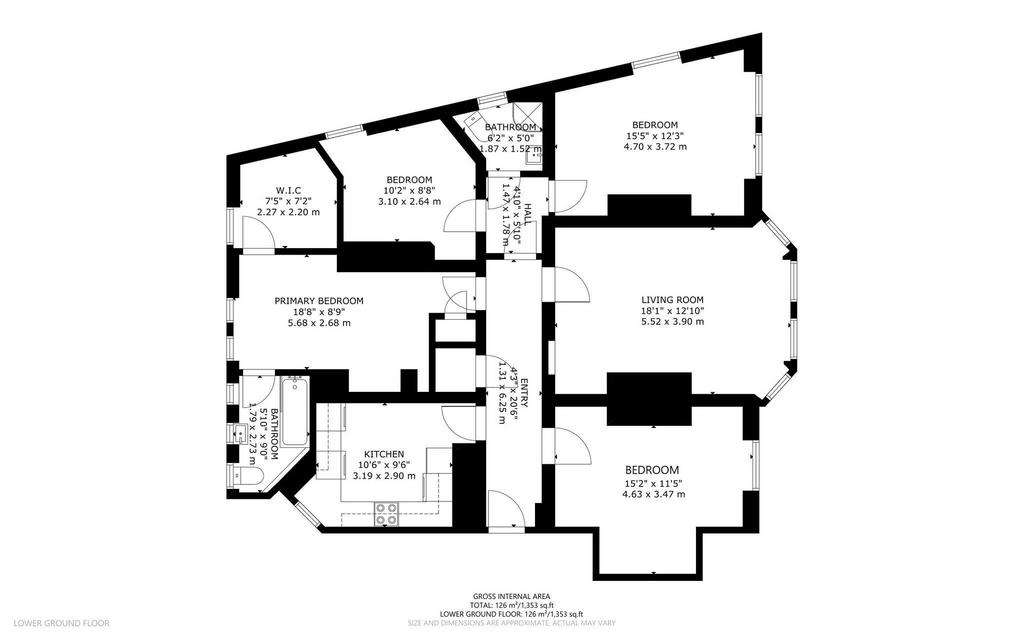 4 bedroom flat to rent - floorplan