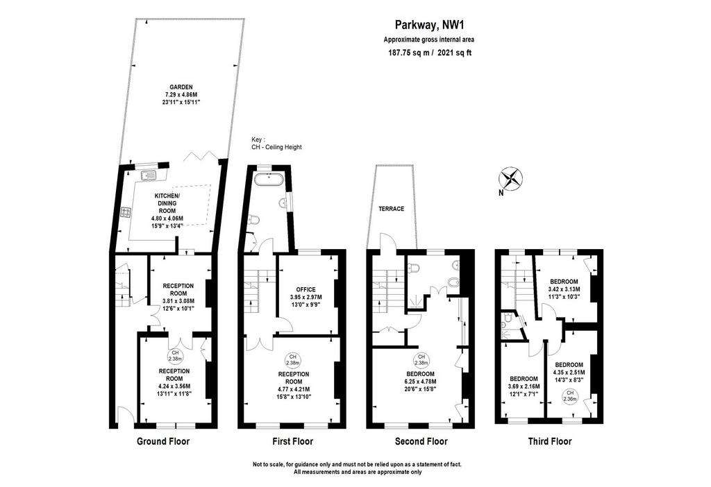 4 bedroom terraced house to rent - floorplan