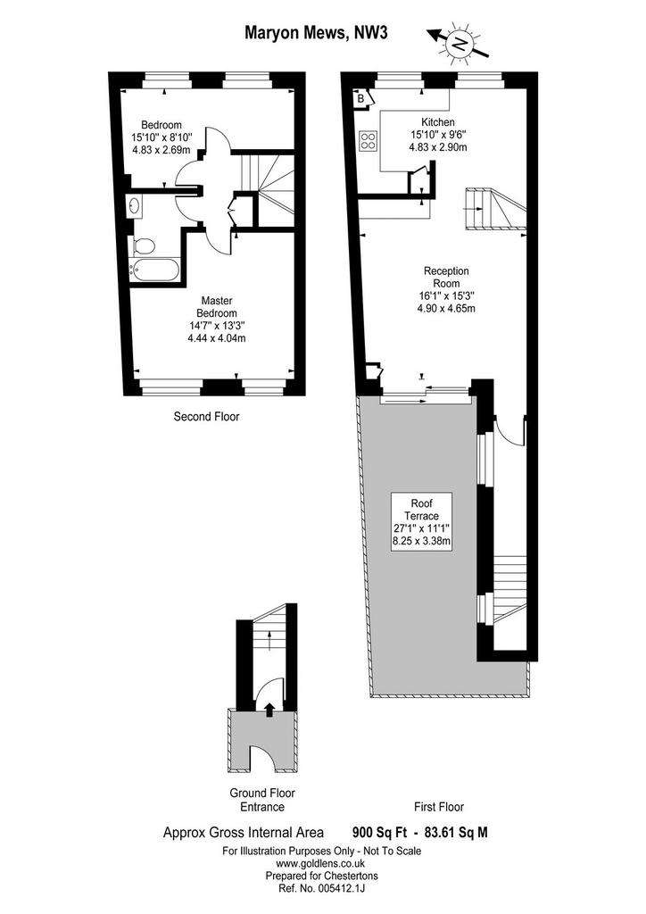 2 bedroom flat to rent - floorplan