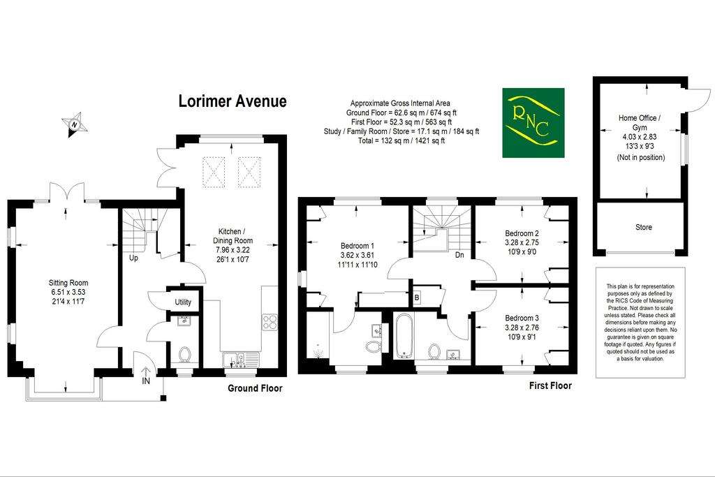 3 bedroom semi-detached house for sale - floorplan