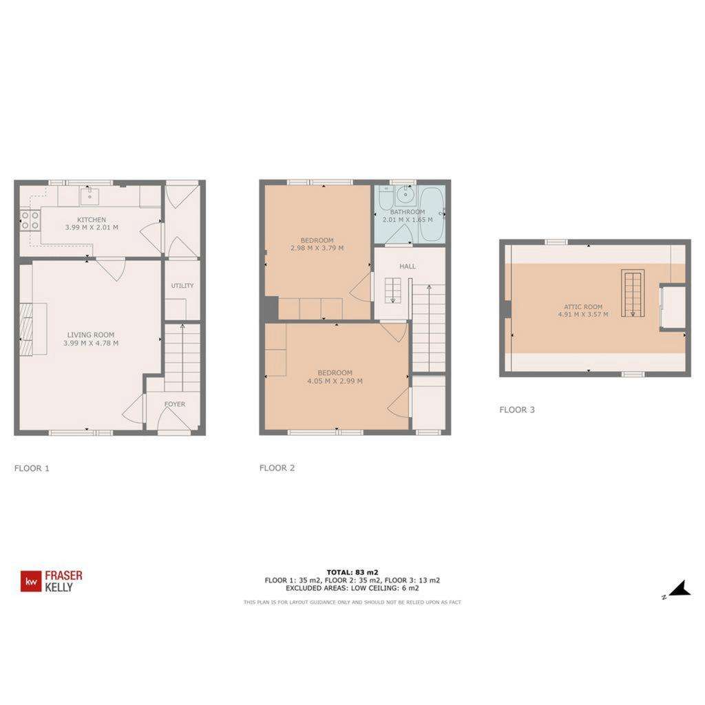 2 bedroom terraced house for sale - floorplan