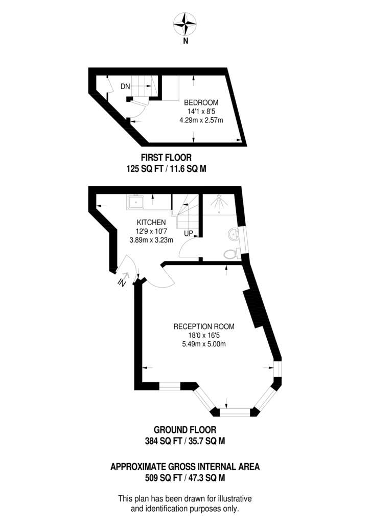 2 bedroom flat to rent - floorplan