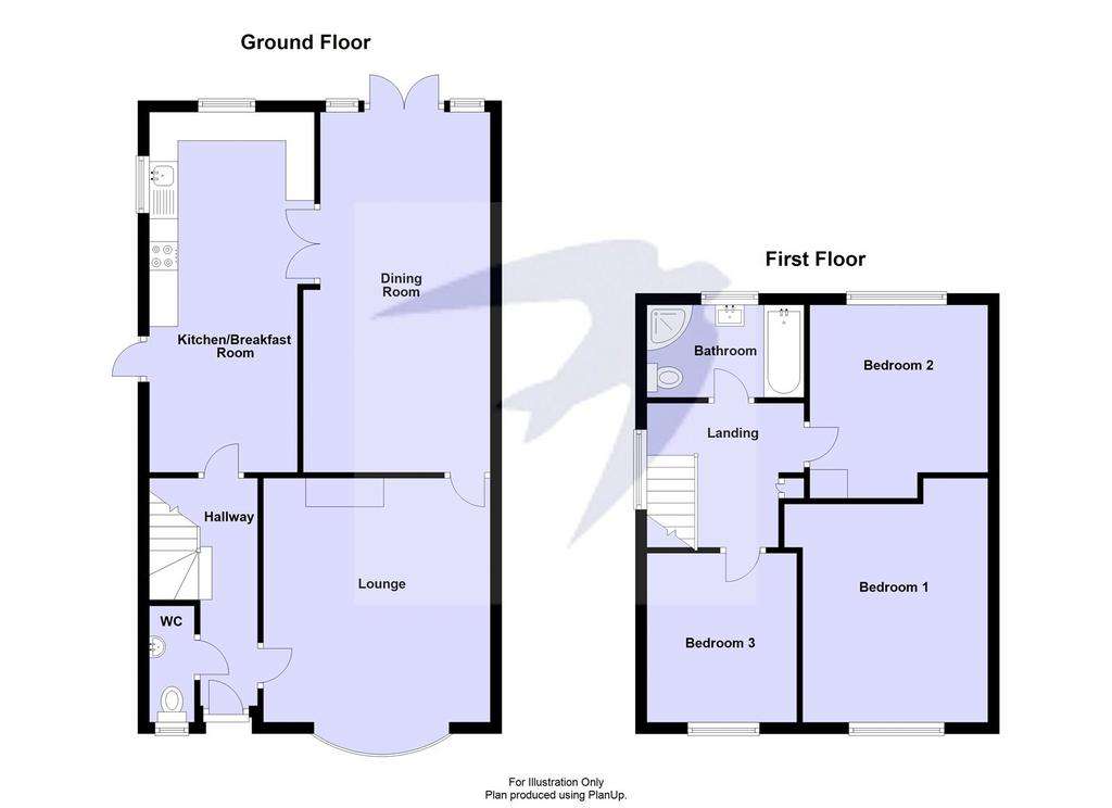 3 bedroom semi-detached house for sale - floorplan