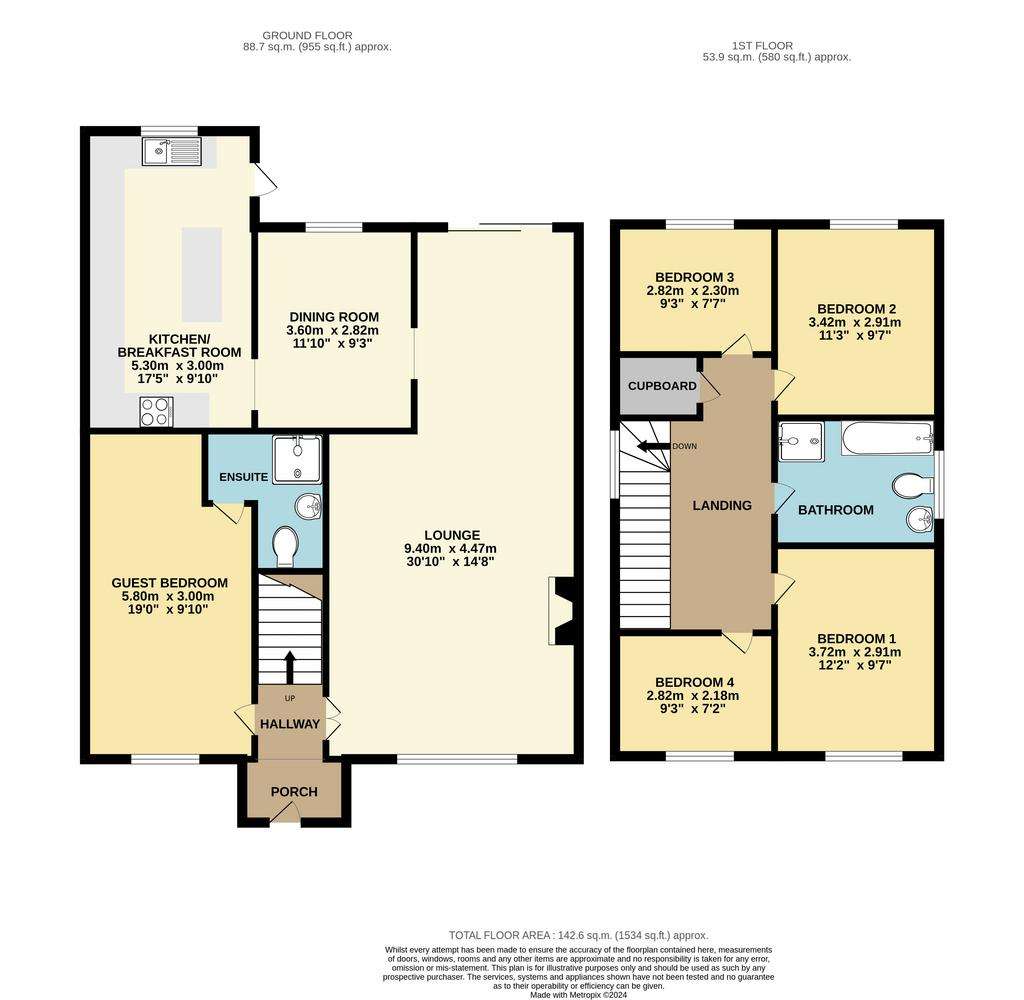 4 bedroom detached house for sale - floorplan