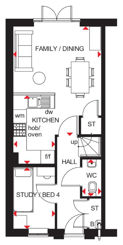 4 bedroom semi-detached house for sale - floorplan