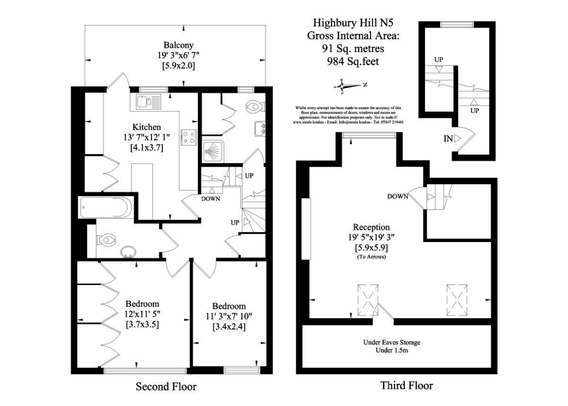 2 bedroom flat for sale - floorplan