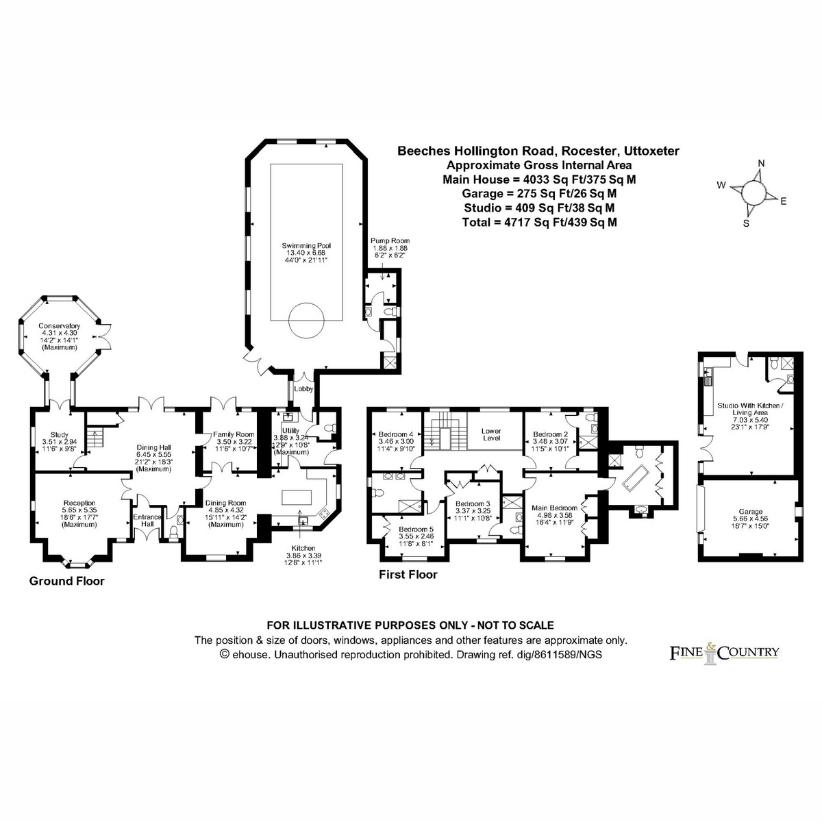 5 bedroom detached house for sale - floorplan