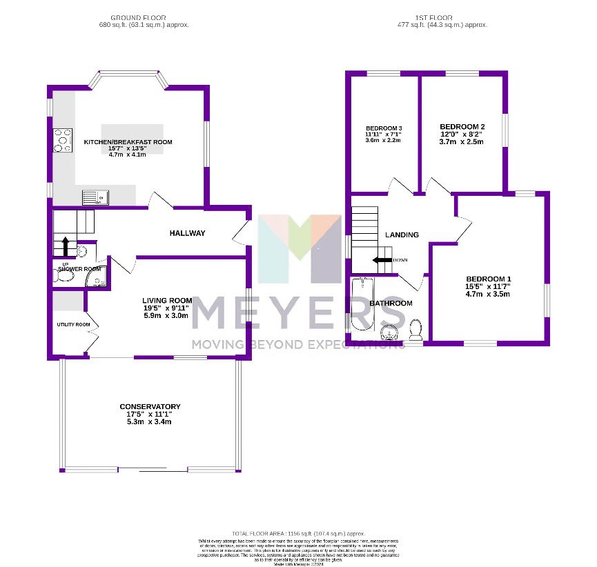 3 bedroom detached house for sale - floorplan