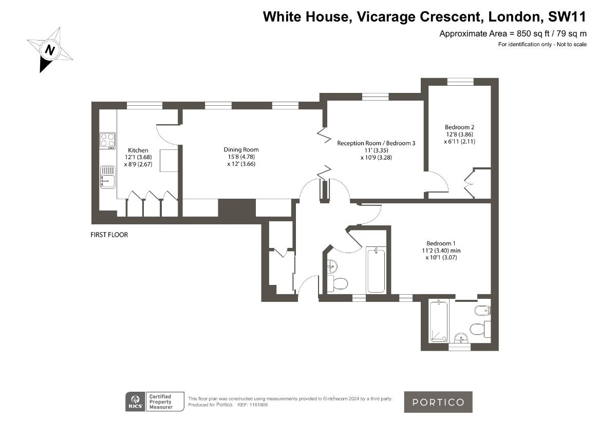 2 bedroom flat for sale - floorplan