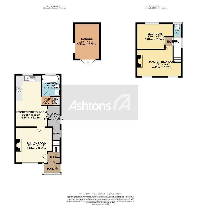 2 bedroom detached house for sale - floorplan