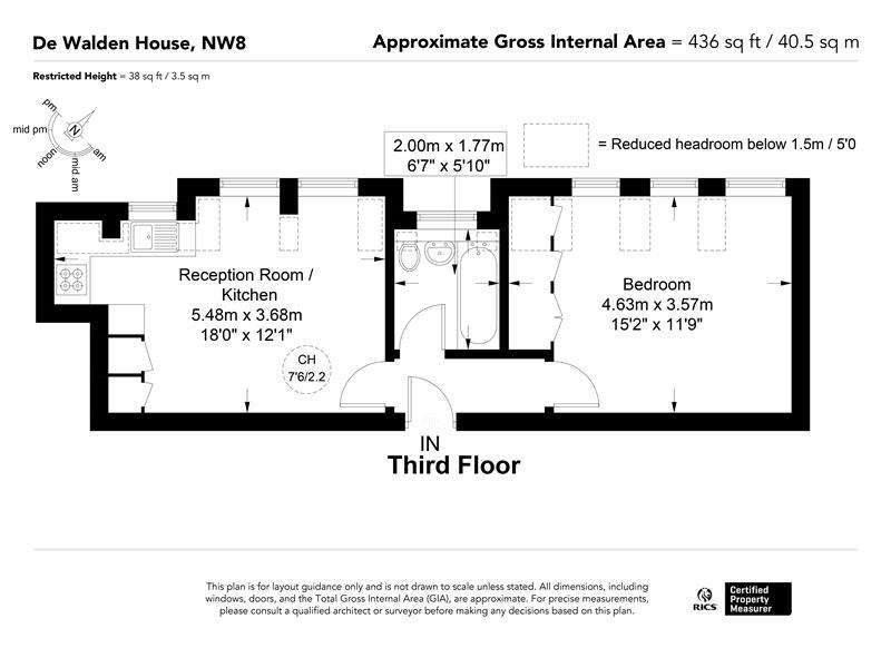 1 bedroom flat for sale - floorplan