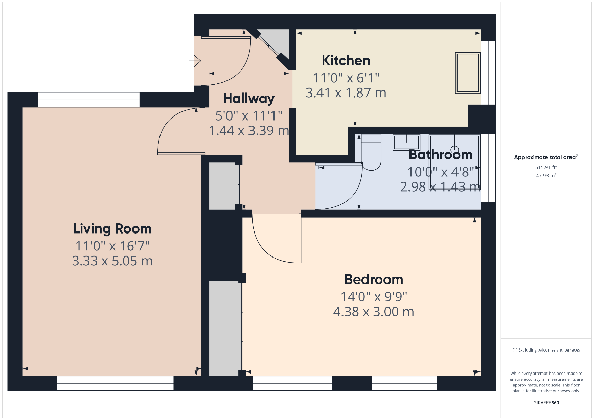 1 bedroom maisonette for sale - floorplan