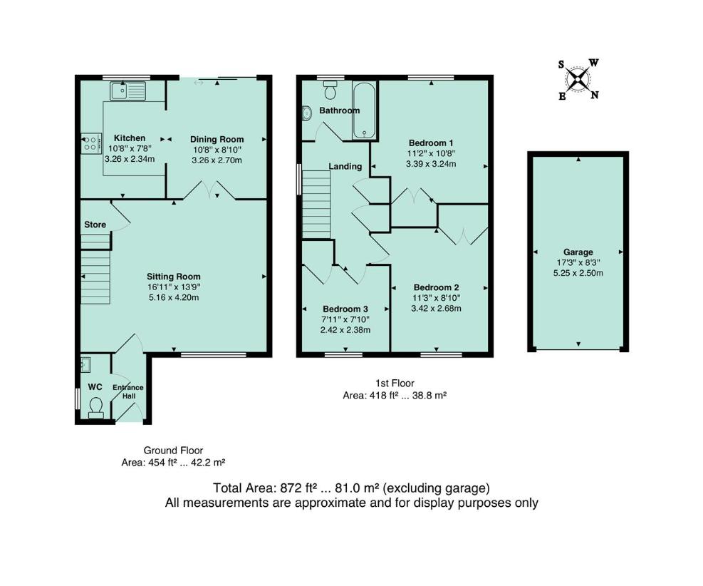 3 bedroom semi-detached house for sale - floorplan