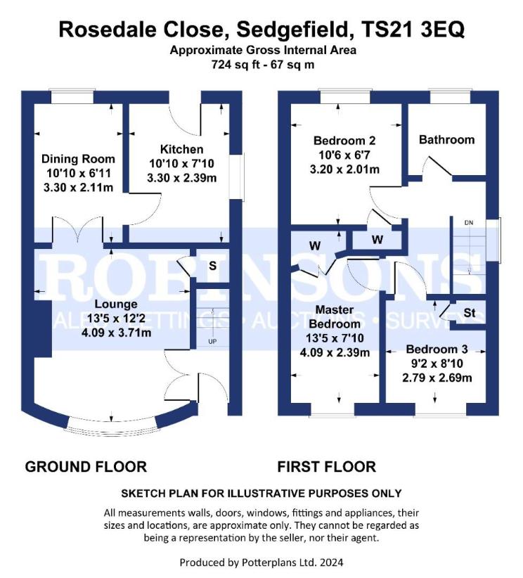 3 bedroom semi-detached house for sale - floorplan