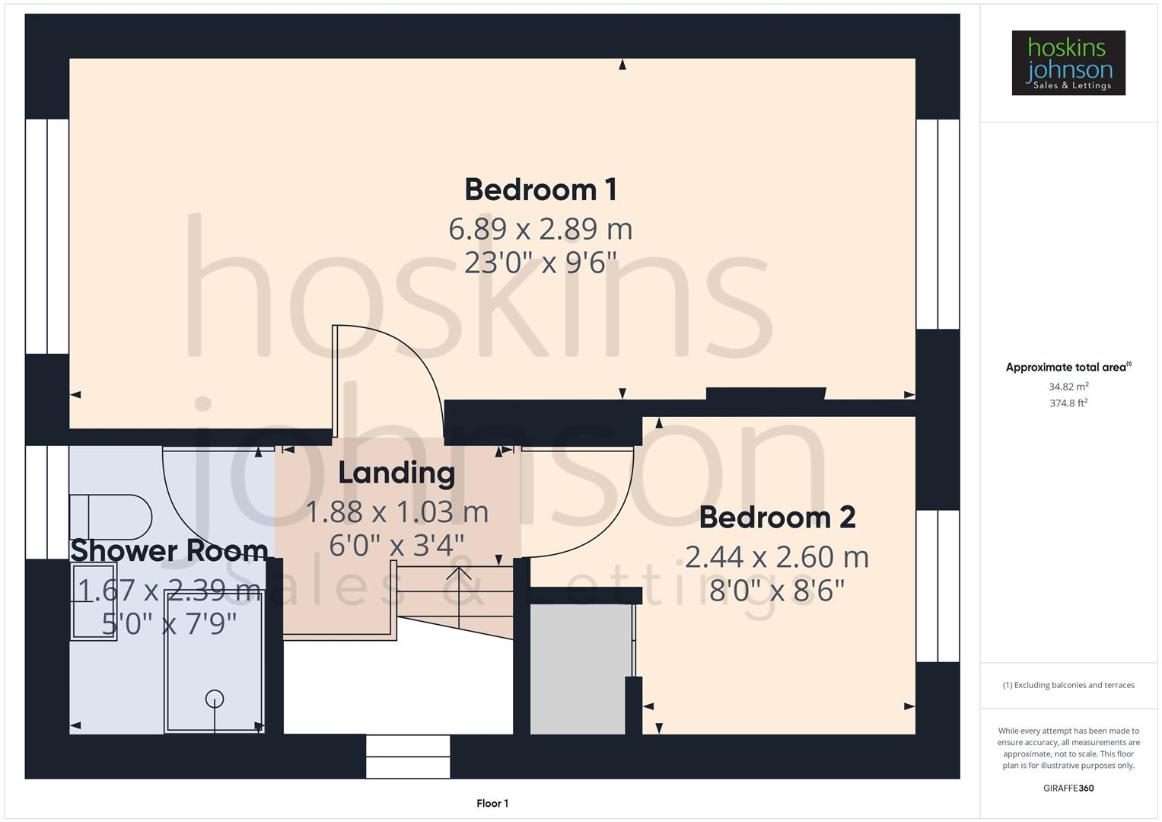 2 bedroom semi-detached house for sale - floorplan