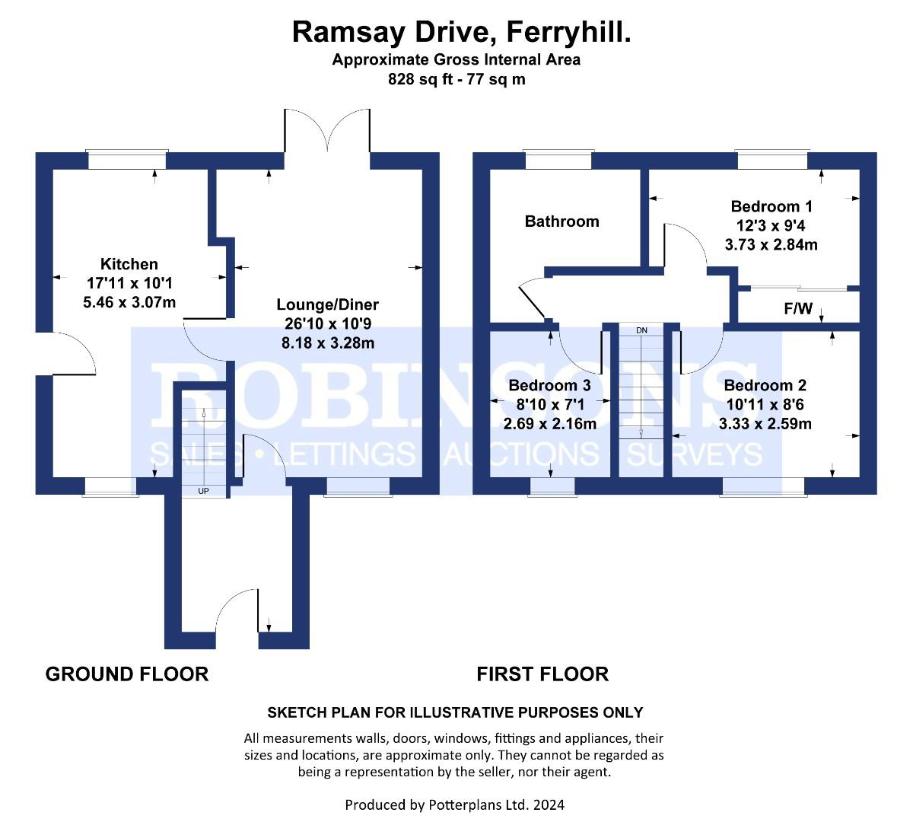 3 bedroom detached house for sale - floorplan