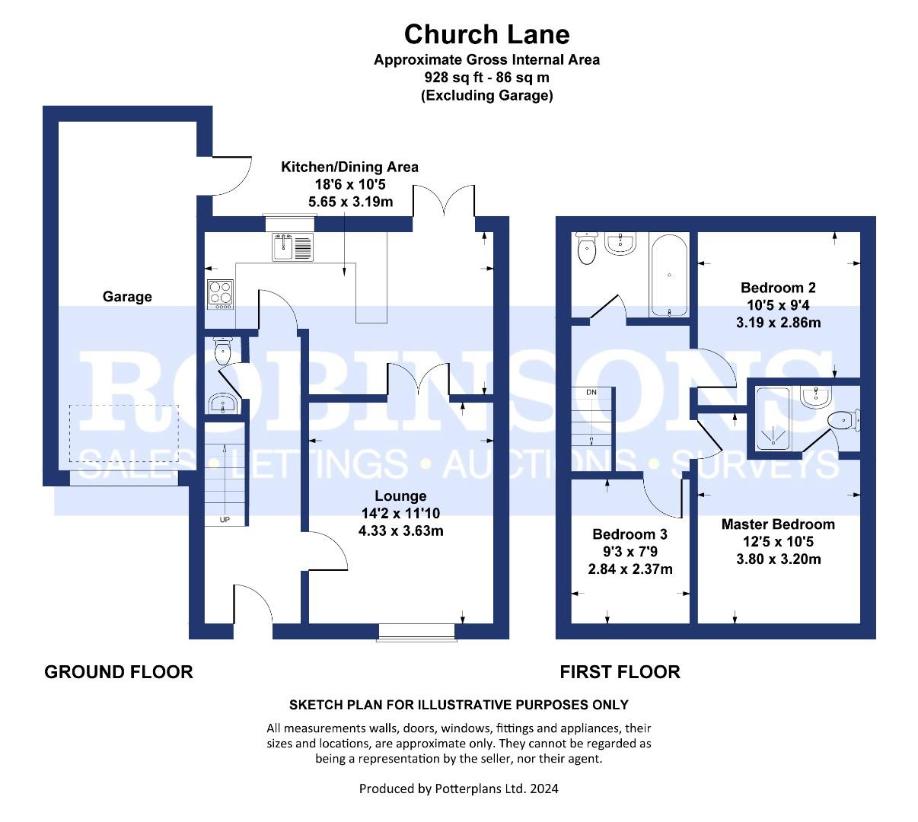 3 bedroom detached house for sale - floorplan