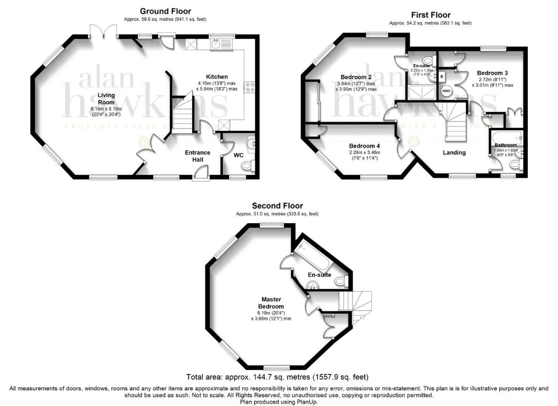 4 bedroom end of terrace house for sale - floorplan