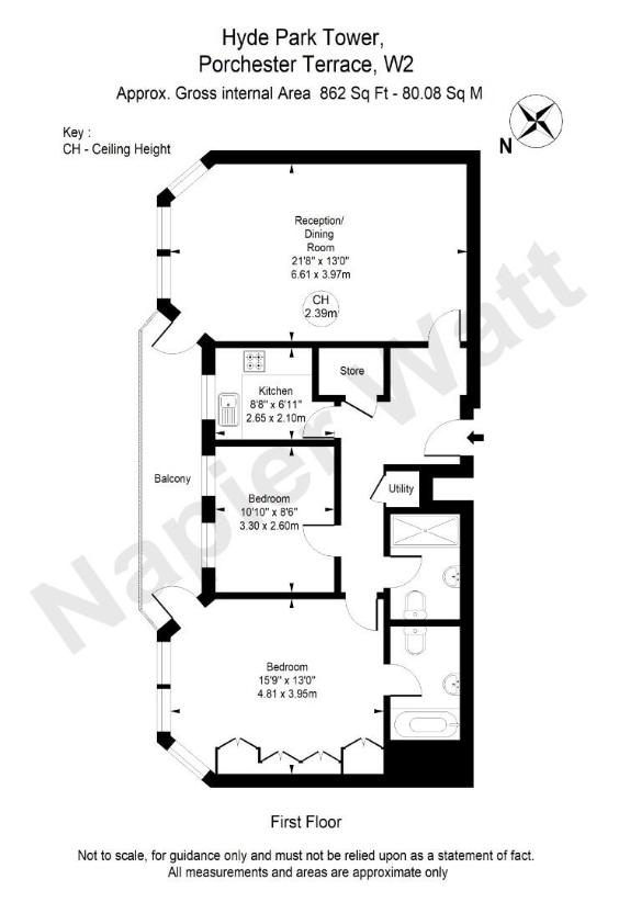 2 bedroom flat for sale - floorplan