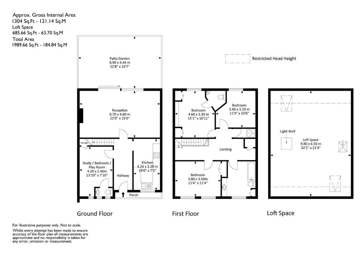 3 bedroom mews house for sale - floorplan