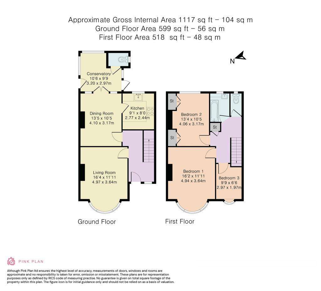 3 bedroom terraced house for sale - floorplan