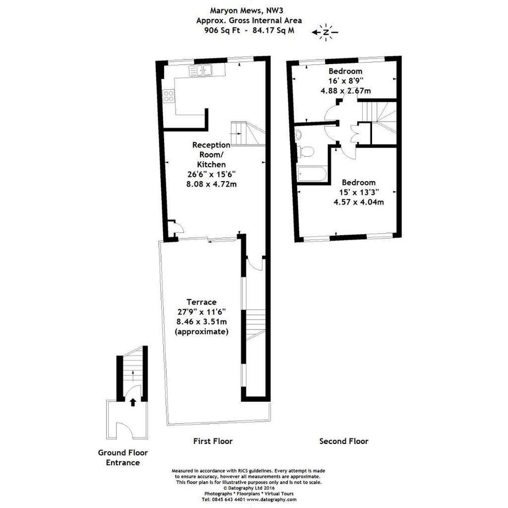 2 bedroom flat to rent - floorplan