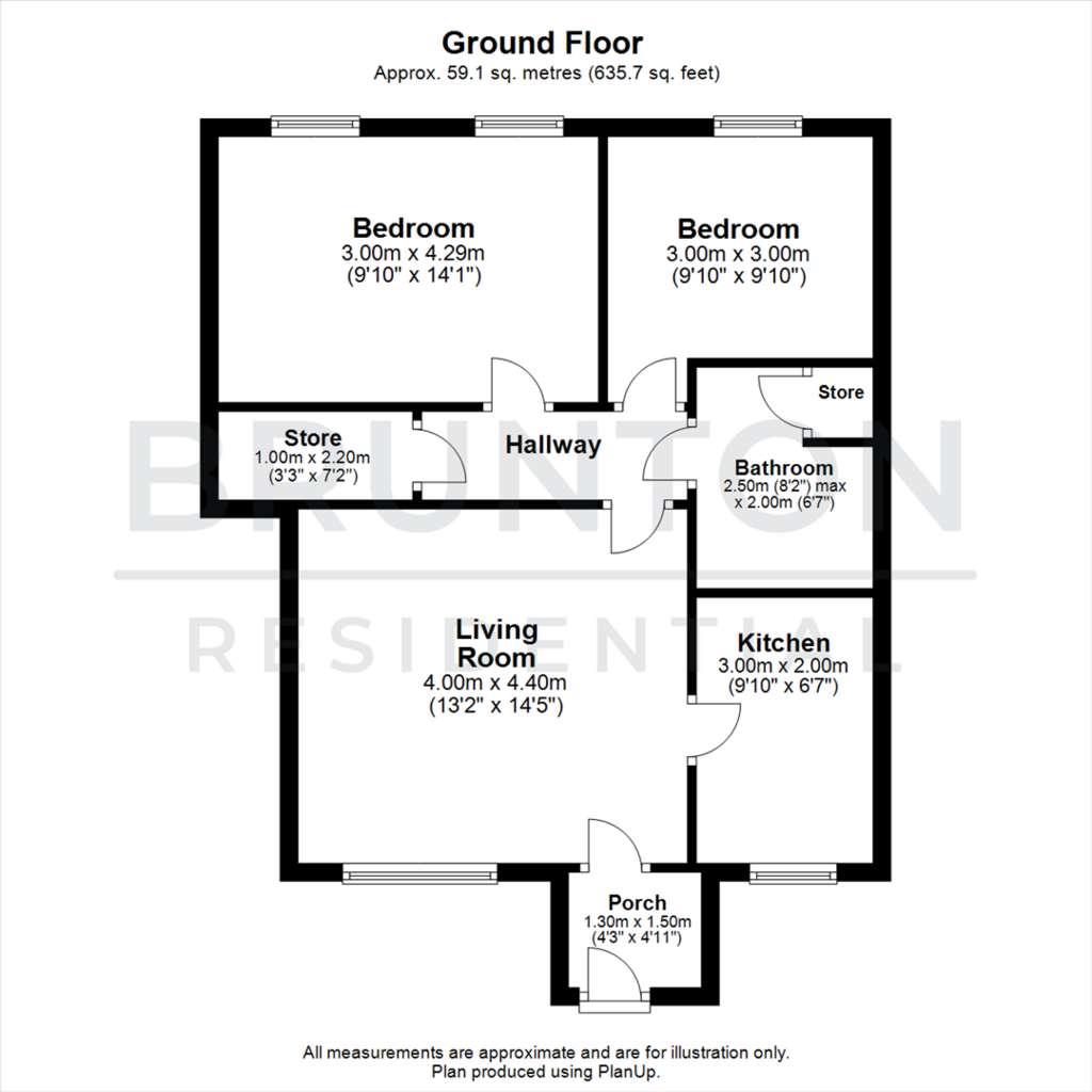 2 bedroom flat for sale - floorplan