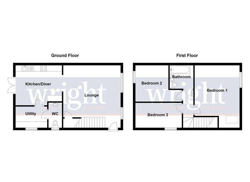 3 bedroom semi-detached house for sale - floorplan