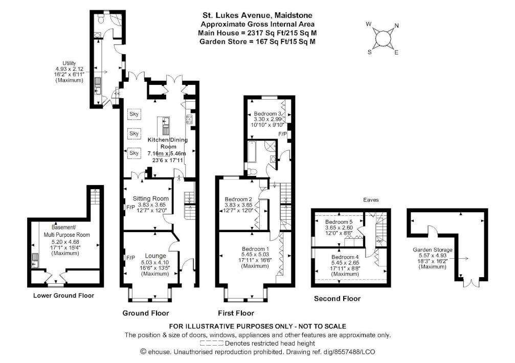 5 bedroom semi-detached house for sale - floorplan