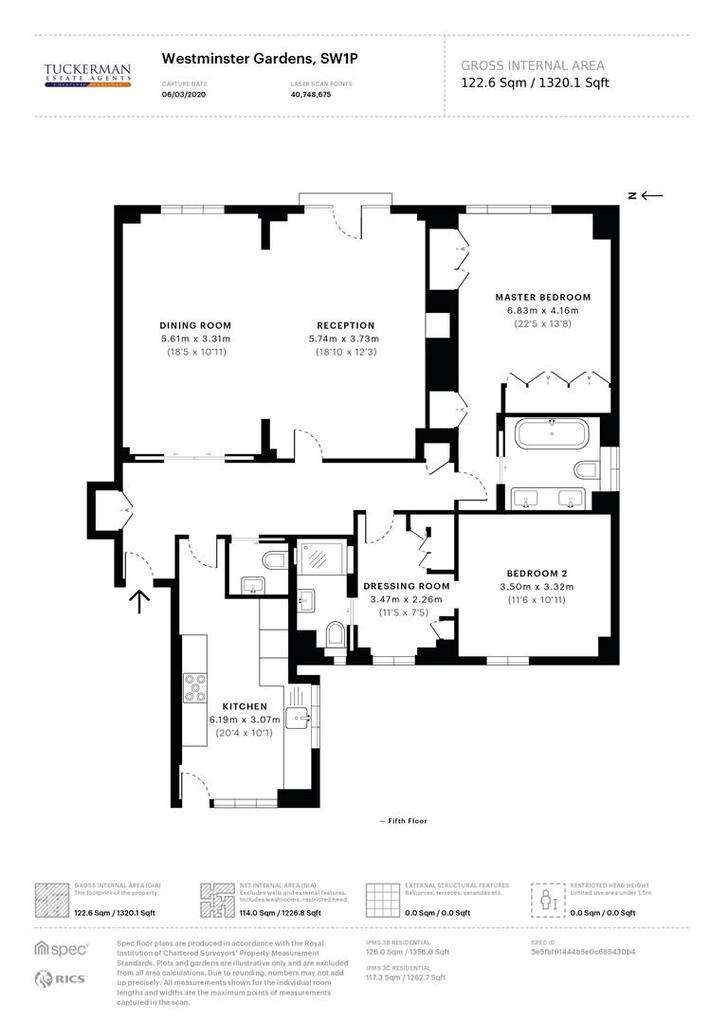 2 bedroom flat to rent - floorplan