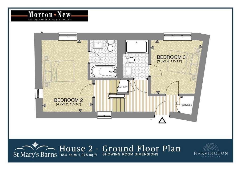 3 bedroom barn conversion for sale - floorplan